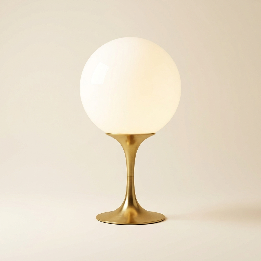 Joséphine — Opaline Table Lamp & Brass Base