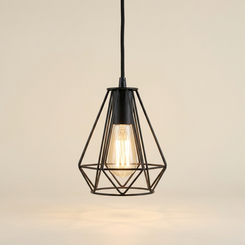 Atelier — Suspension cage métal noir mat