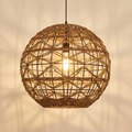 Cabana — Oversized Openwork Rattan Globe Pendant