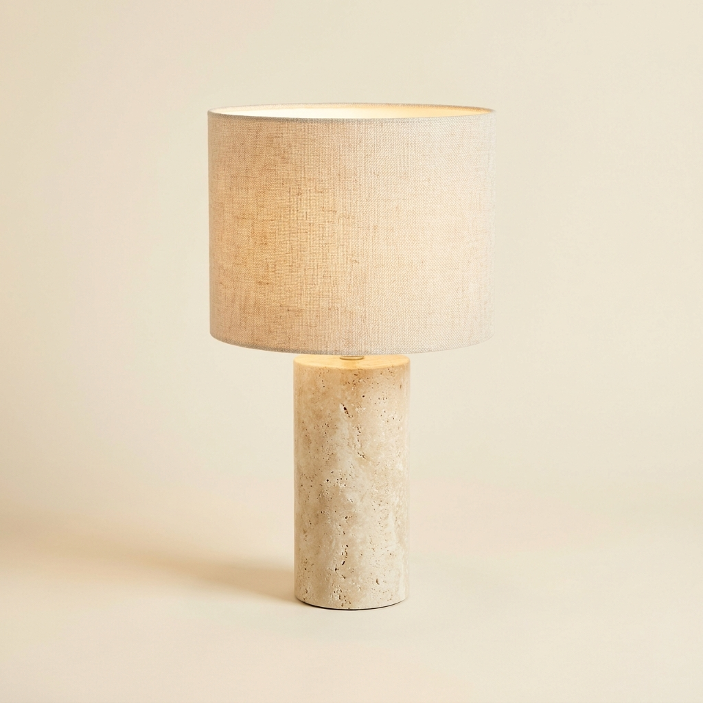 Calanque — Natural Travertine Table Lamp