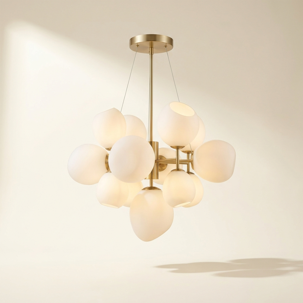 Galets — Blown Opal Glass Cluster Pendant