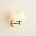 Colette — Opaline & Brass Wall Light
