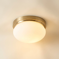 Hepburn — Opaline Ceiling Light & Brass Ring