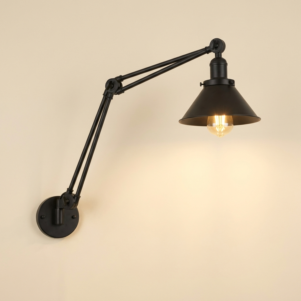 Pivot — Articulated Black Metal Wall Light