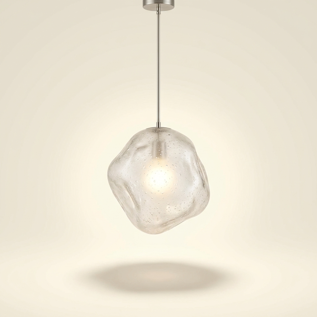Onde — Satin Bubbled-Glass Pebble Pendant