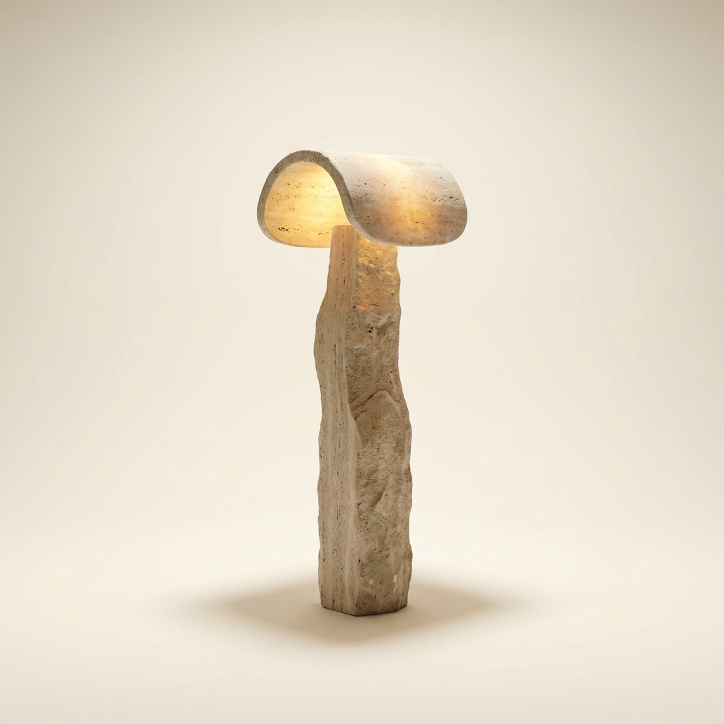 Travertine Arc Floor Lamp