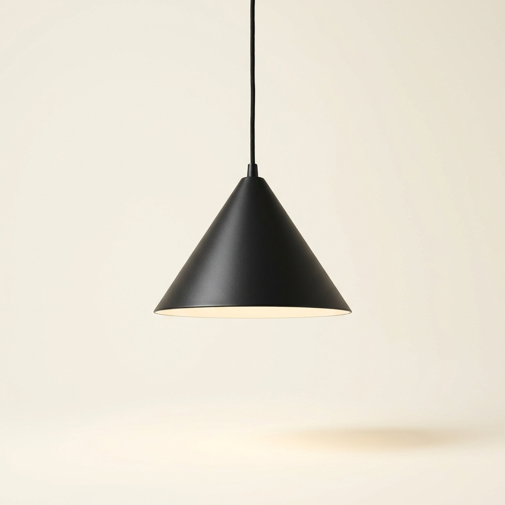 Halo Manufacture — Black Metal LED Ring Pendant