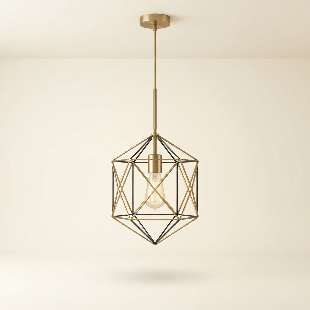 Cage Volière — Round Wire Cage Pendant