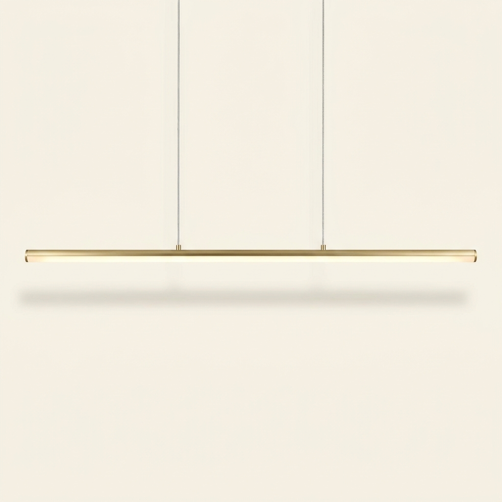 Linéa — Linear LED Bar Chandelier in Brushed Brass