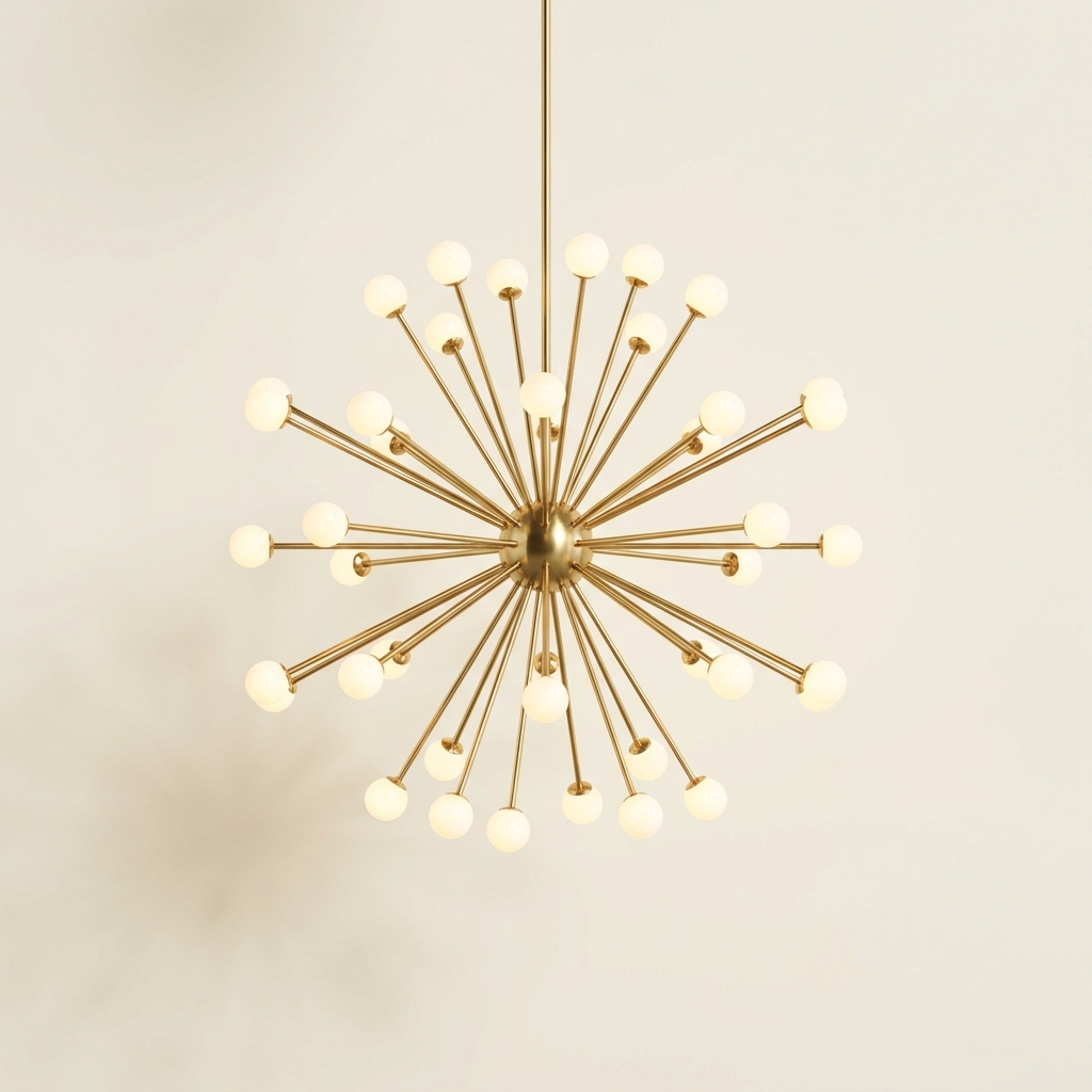 Spoutnik — Brass Starburst Sputnik Chandelier