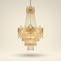 Cristal — Grand Cascading Crystal & Brass Chandelier