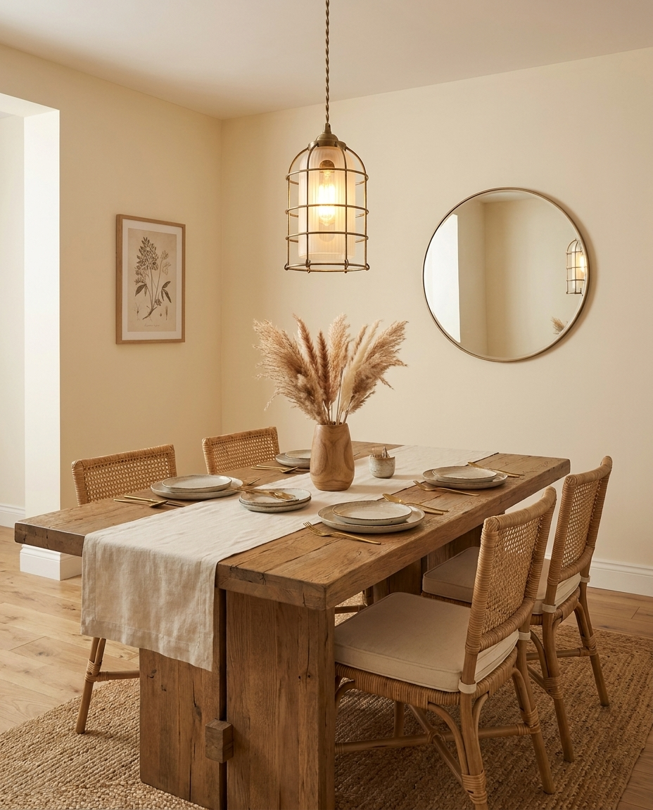 Edison — Brass Cage & Fluted Glass Pendant