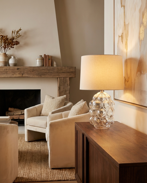 Apolline Seeded Glass Ball Lamp