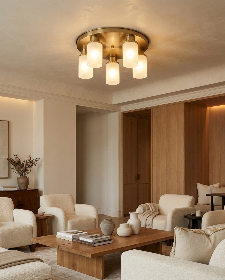 Quintette Usine — 5-Arm Industrial Ceiling Light