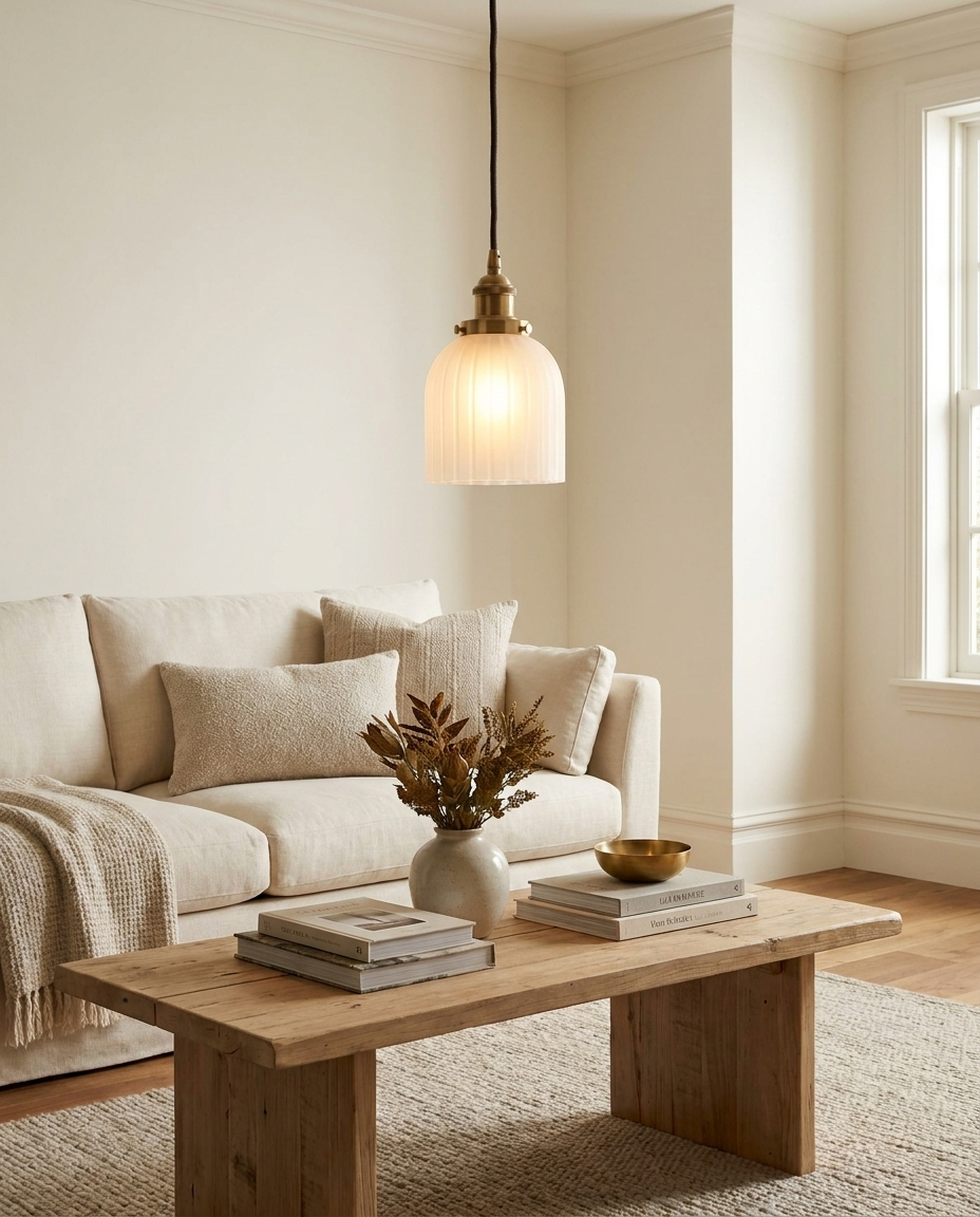 Garance Fluted Glass Pendant