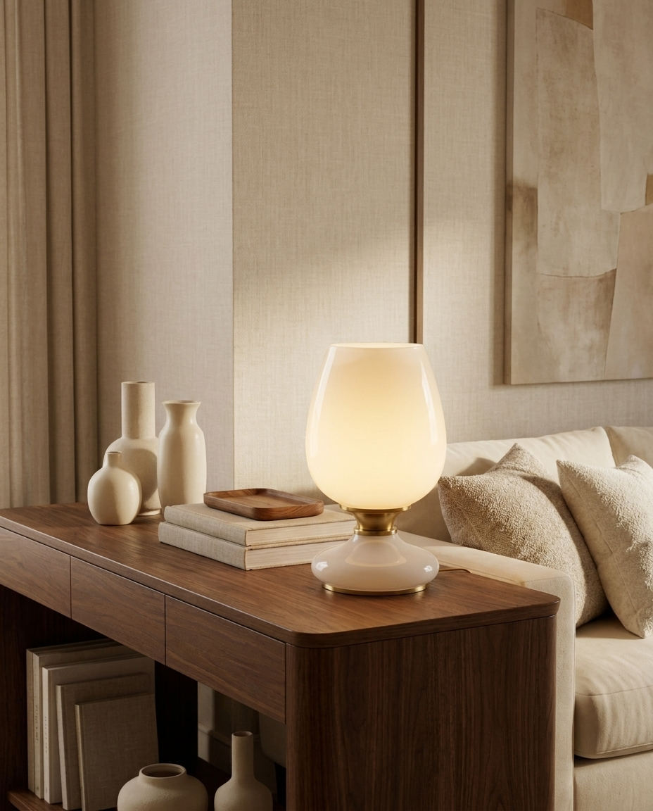 Lampe Tulipe Opaline Béatrice