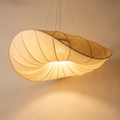 Voile — Draped Pleated-Fabric Wave Chandelier
